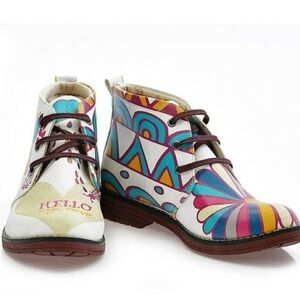 NEW GOBY My Love Ankle Boots Lace-Up Memory Foam Comfort Lightweight Size 6.5